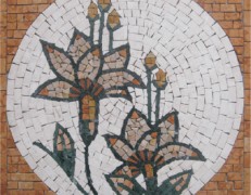 Mosaico fiore rosso