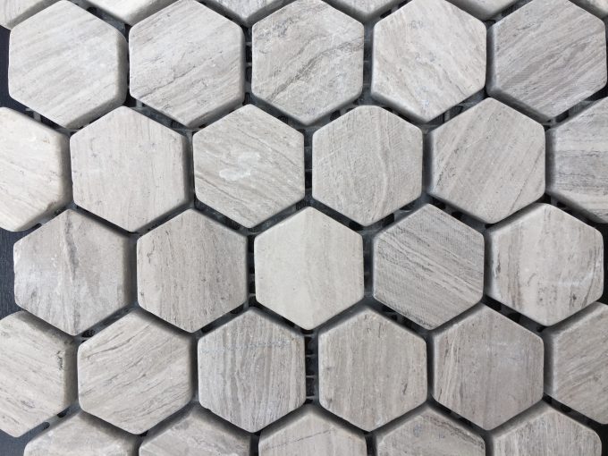 Mosaico esagono tortora grigio