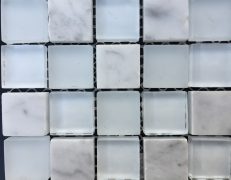 Mosaico marmo bianco crystal