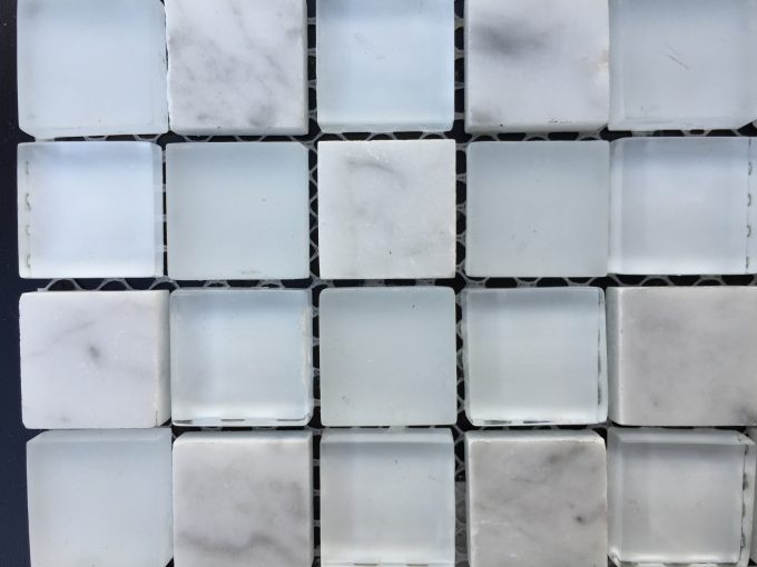 Mosaico marmo bianco crystal
